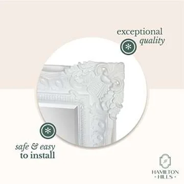Hamilton Hills 30x40 Ornate Vintage Baroque Wall Mirror