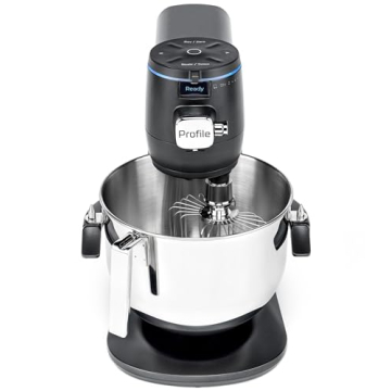 GE Profile Smart Stand Mixer, Built-In Smart Scale & Auto Sense Technology, 7qt Stainless Steel Bowl...