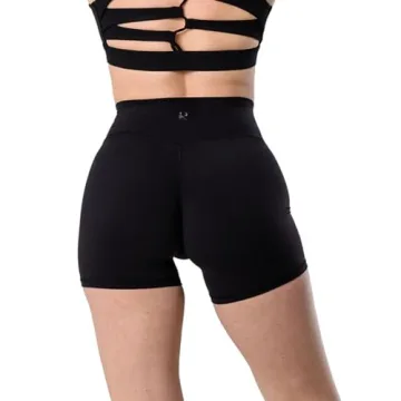 Kamo Fitness Featherlite Enhance 6" Women's Biker Shorts - Hidden Scrunch, No Front Seam, Soft Light...