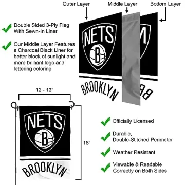 Shop Brooklyn Nets Double Sided Garden Flag for Fans