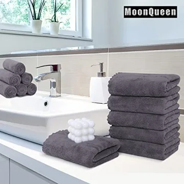 MOONQUEEN Quick Dry Microfiber Hand Towels for Home