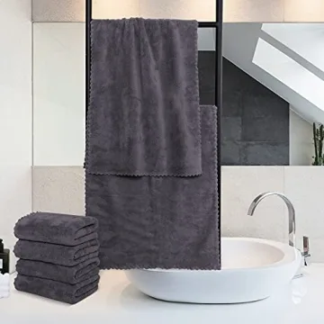 MOONQUEEN Quick Dry Microfiber Hand Towels for Home