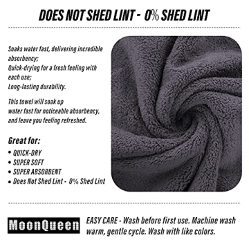 MOONQUEEN Quick Dry Microfiber Hand Towels for Home