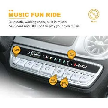 Uenjoy 12V Licensed Mercedes-Benz G63 Kids Ride On Car Electric Cars Motorized Vehicles for Girls,Boys, with Remote Control, Music, Horn, Spring Suspension, Safety Lock, LED Light,AUX, White