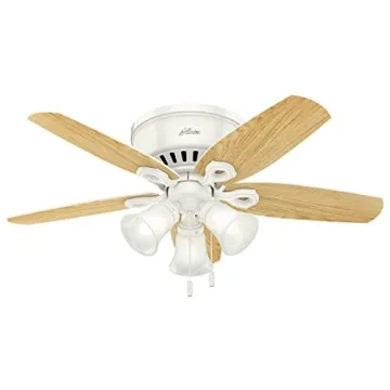 Hunter Ceiling Fan 42" LED Light Snow White Style