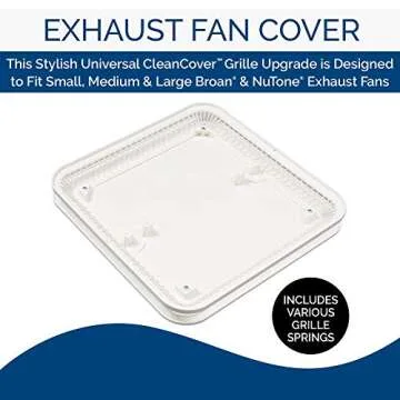 Broan-NuTone Universal CleanCover White Bathroom Fan Grille