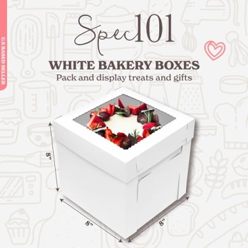 Cake Boxes with Window - 25pk for Perfect Presentation