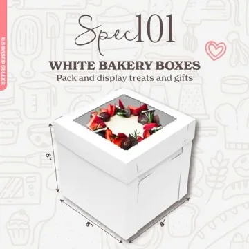 Cake Boxes with Window - 25pk for Perfect Presentation