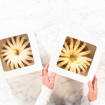 Cake Boxes with Window - 25pk for Perfect Presentation