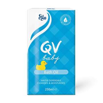 QV Baby Bath Oil 250ml -Moisturising Formula Helps Revive Large Areas of Dry or Sensitive Skin. Suit...