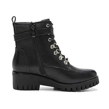 CentroPoint Women's Wedge Ankle Boots in Black PU