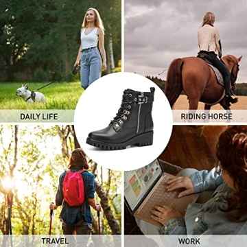 CentroPoint Women's Wedge Ankle Boots in Black PU