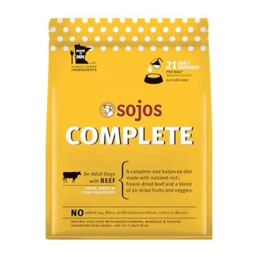 Sojos Complete Beef Recipe Dehydrated Dog Food, 7 lb - Healthy Dogs