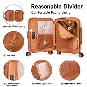 Vintage Hard Shell Luggage Set with TSA Lock - MYER