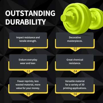 OVERTURE 1.75mm PETG Filament - High Precision for 3D Printing