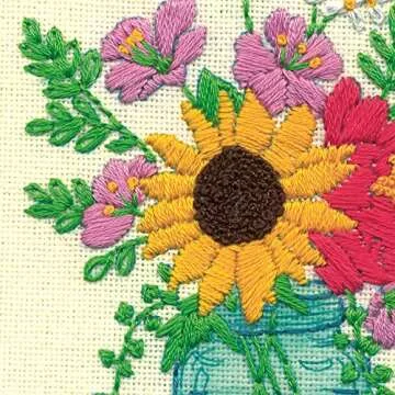 Dimensions Floral Jar Needlepoint Kit - Craft Your Decor