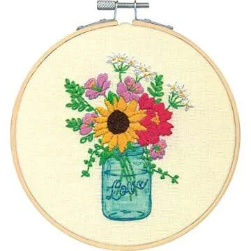 Dimensions Floral Jar Needlepoint Kit - Craft Your Decor