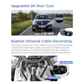 VIOFO A229 Pro 3 Channel 4K HDR Dash Cam, Dual STARVIS 2 Sensors IMX678 & IMX675, 4K+2K+1080P Front Inside and Rear Triple Car Camera, 5GHz WiFi GPS, Voice Control, 24H Parking Mode, Support 512GB