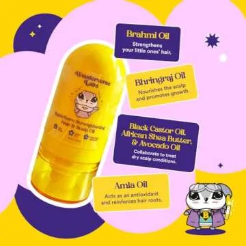 Superhero Strengthening Scalp & Detangling Hair Oil for Kids - Dry Scalp Oil Kids Detangler Spray to Promote Healthy Hair -100% Safe Detangler Spray for Kids - Wonderverse Labs Kids Detangling Spray