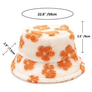 Stylish Warm Plush Bucket Hat for Winter Fashion
