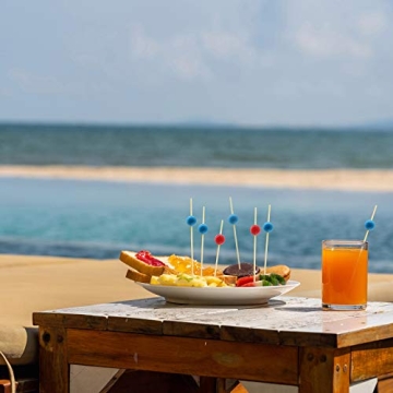 Minisland Sky Blue Pearl Cocktail Picks for Events