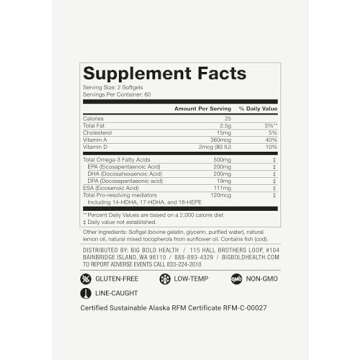 Dutch Harbor Omega 3 Fish Oil Supplement - Wild Alaskan Cod Liver Oil - 120 Softgels, Lemon Flavor - Includes Omega-3 Fatty Acids with DPA, DHA, & EPA