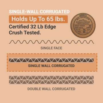 AVIDITI Small Shipping Boxes, 9"L x 6"W x 6"H (25-Pack) Heavy Duty Corrugated Cardboard Boxes for Packing, Moving & Storage, Strong Wholesale Bulk Boxes for Home or Business