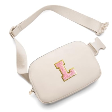 Gitus Belt Bag Fanny Pack Crossbody Bags with Initial Letter Patch Cute Stuff Birthday Gifts for Tee...