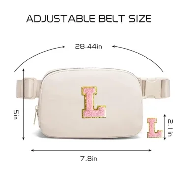 Trendy Gitus Belt Bag Fanny Pack with Initials for Teens
