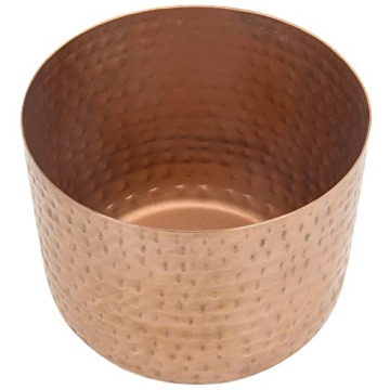 MyGift Handcrafted Copper Tone Planter for Indoor Plants