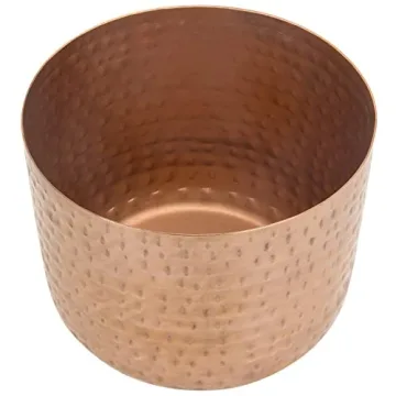 MyGift Handcrafted Copper Tone Planter for Indoor Plants