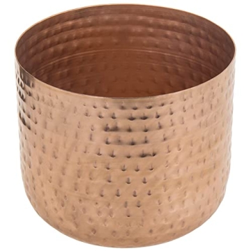MyGift Handcrafted Copper Tone Planter for Indoor Plants