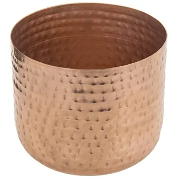 MyGift Handcrafted Copper Tone Planter for Indoor Plants