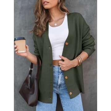 LILLUSORY Women's Oversized Cardigan Sweater - Perfect for Casual Fall Look