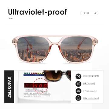 kimorn Sunglasses Womens Men Trendy Retro Sun Glasses Rectangle Frame Shades K1649 (Tortoiseshell +Pink)