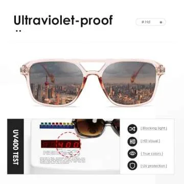 KIMORN Trendy Retro Rectangle Sunglasses for All