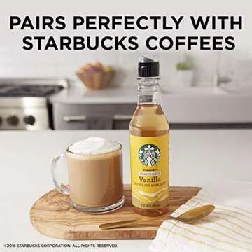 Starbucks Naturally Flavored Vanilla Coffee Syrup, 12.17 Fl Oz