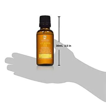 Advanced Trichology Vegetarian Liquid Vitamin D3-5000 iu High Absorption - 1000 iu per Drop - 6 Month Supply - Gluten Free 365 VIT D