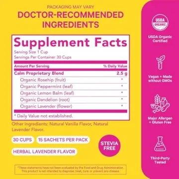 Organic Lavender Herbal Tea for Relaxation and Sleep