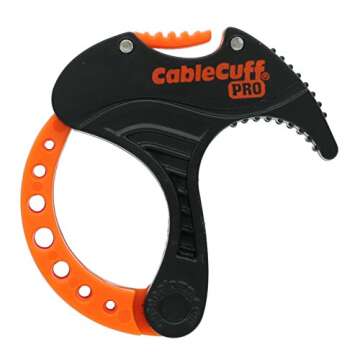 Cable Cuff PRO (12 pack: 2 x large 3 inches, 4 x medium 2 inches, 6 x small 1 inch diameter) adjusta...