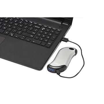 Zippo Silver HeatBank 9s Rechargeable Hand Warmer