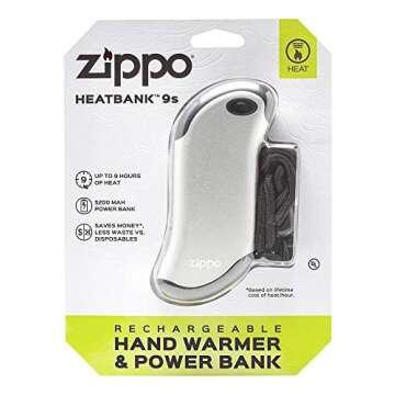Zippo Silver HeatBank 9s Rechargeable Hand Warmer