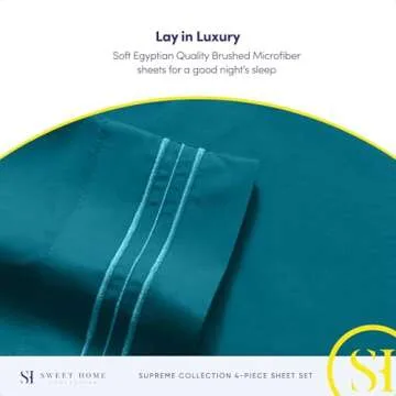 Luxurious 1800 Thread Count Queen Sheet Set with Straps