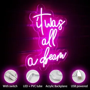 Pink Neon Light for Wall Decor - USB Powered LED Sign