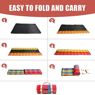 G GOOD GAIN Waterproof Picnic Blanket for Outdoor Fun