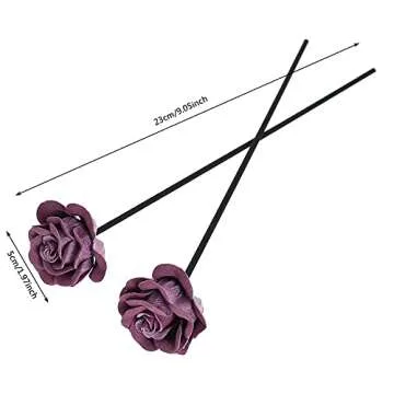 5Pcs Diffuser Sticks Wood Flower Diffuser Replacement Rattan Reed Essential Oil Aroma Diffuser Sticks