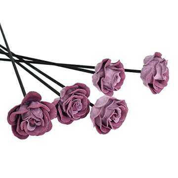 5Pcs Diffuser Sticks Wood Flower Diffuser Replacement Rattan Reed Essential Oil Aroma Diffuser Sticks