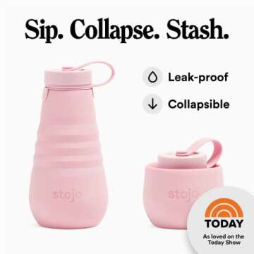 Eco-Friendly STOJO Collapsible Water Bottle – Kid-Friendly & Safe Design