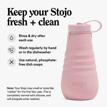 STOJO Collapsible Water Bottle for Kids - Eco-Friendly & Safe
