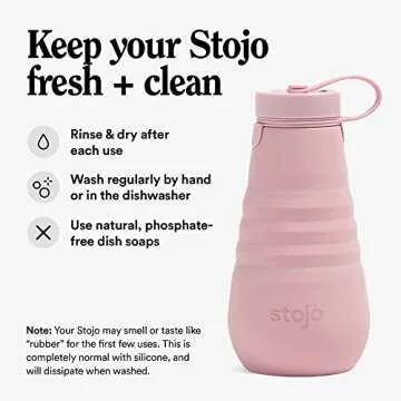 STOJO Collapsible Water Bottle for Kids - Eco-Friendly & Safe